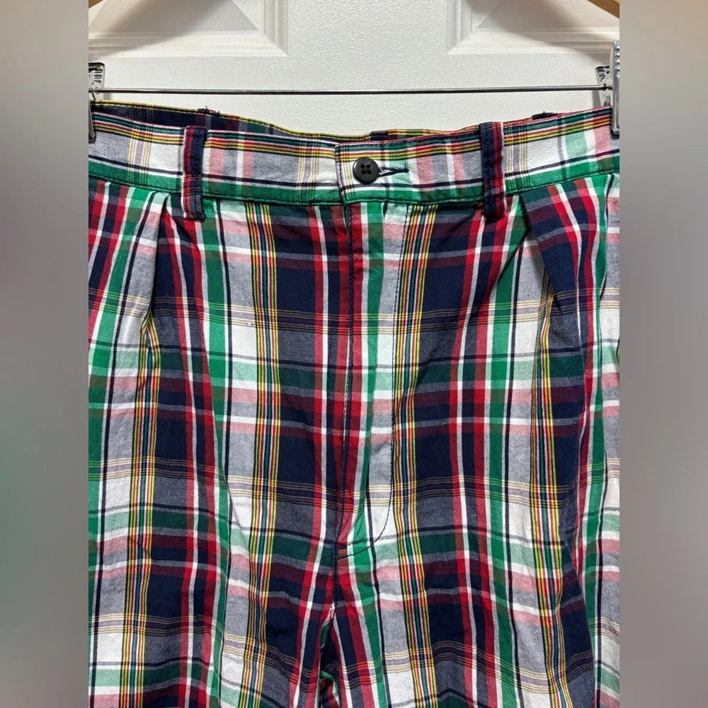Polo Ralph Lauren‎ Men's Plaid Modern Preppy Country Club Pleated Shorts Size 34